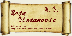Maja Vladanović vizit kartica